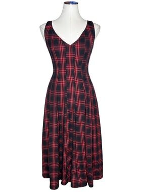 Avec Les Filles Plaid Midi Dress size 6